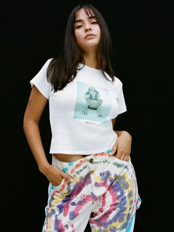 Réalisation Par Tees|Tops^Hunky Dory Baby Tee - White
