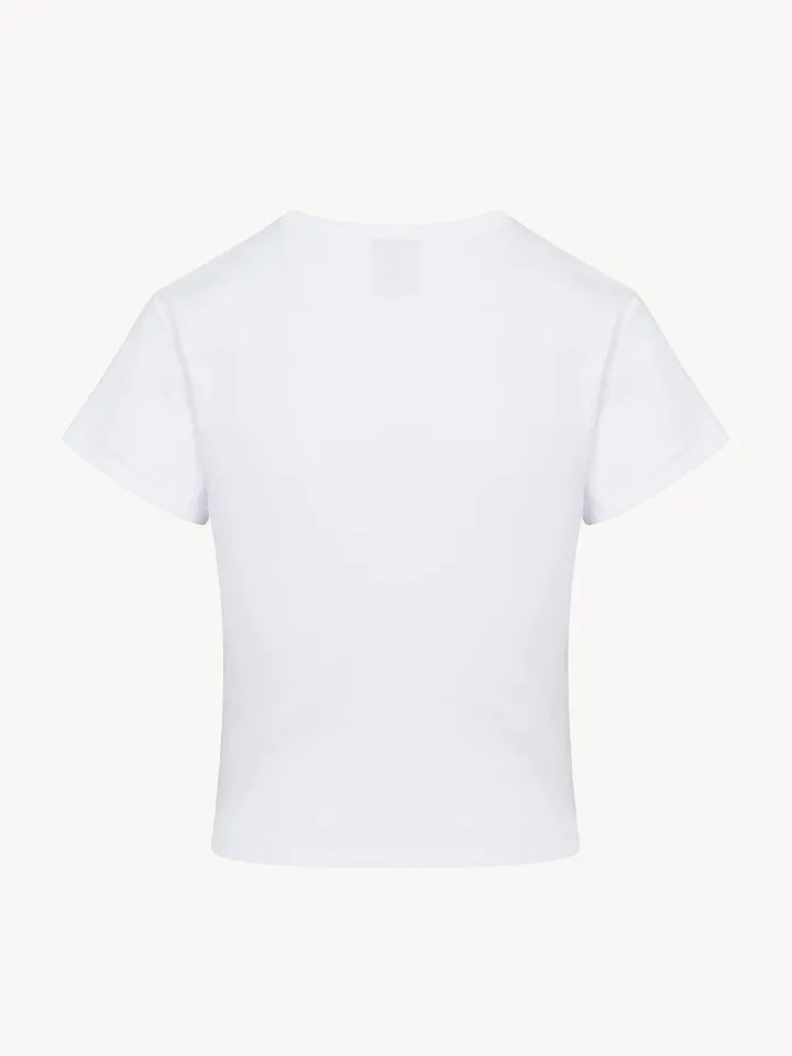 Réalisation Par Tees|Tops^Hunky Dory Baby Tee - White