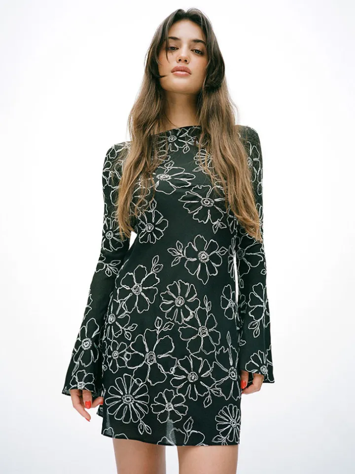 Réalisation Par Dresses^The Brigitte - Embroidered Fleur EmbroideredFleur