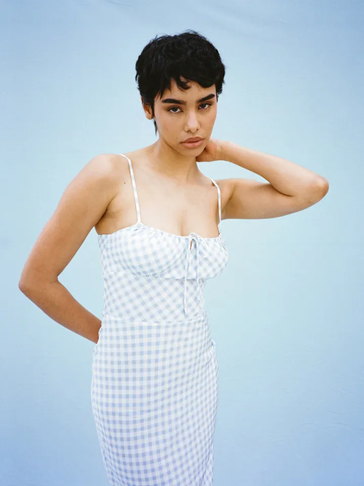 Réalisation Par Dresses^The Elsa - Blue Gingham BlueGingham