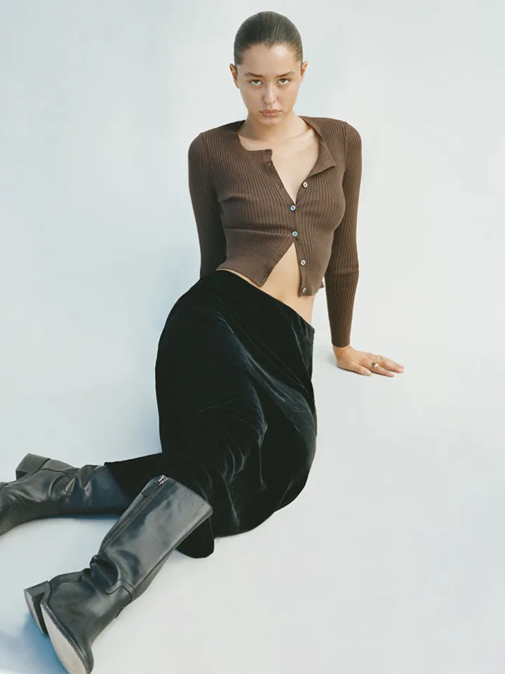 Réalisation Par Knitwear|Tops^The Winona Cardigan - Chocolate