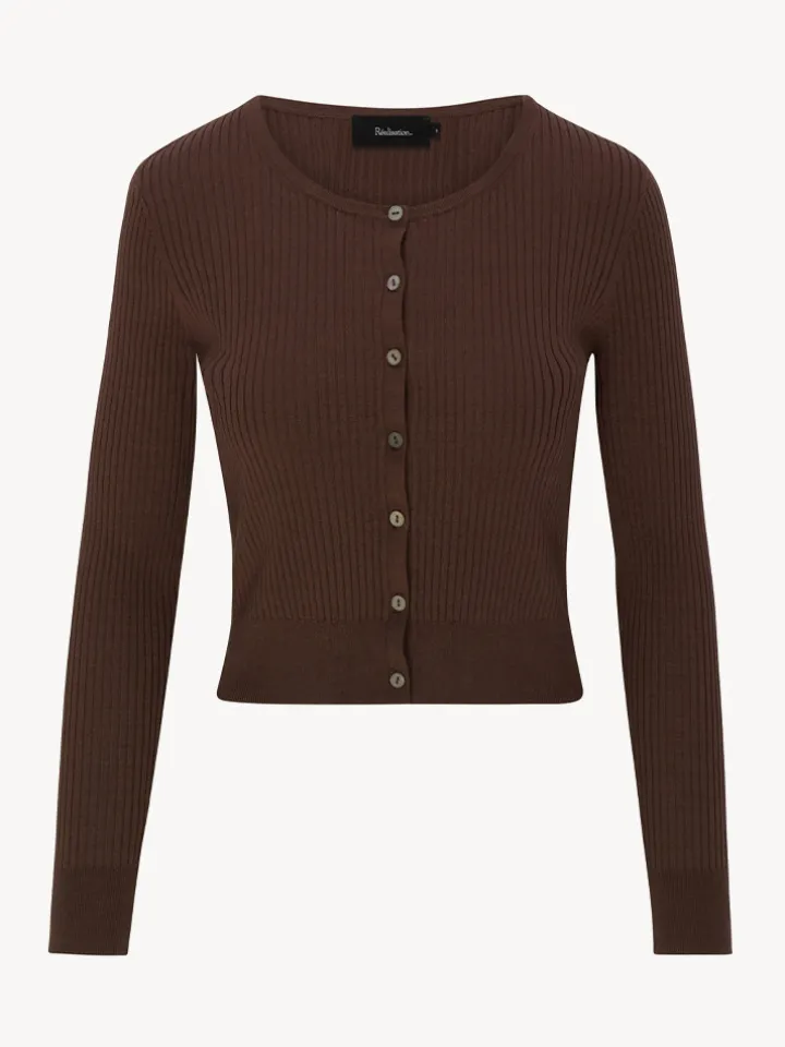 Réalisation Par Knitwear|Tops^The Winona Cardigan - Chocolate