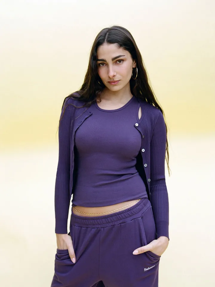 Réalisation Par Knitwear|Tops^The Winona Cardigan - Deep Purple DeepPurple