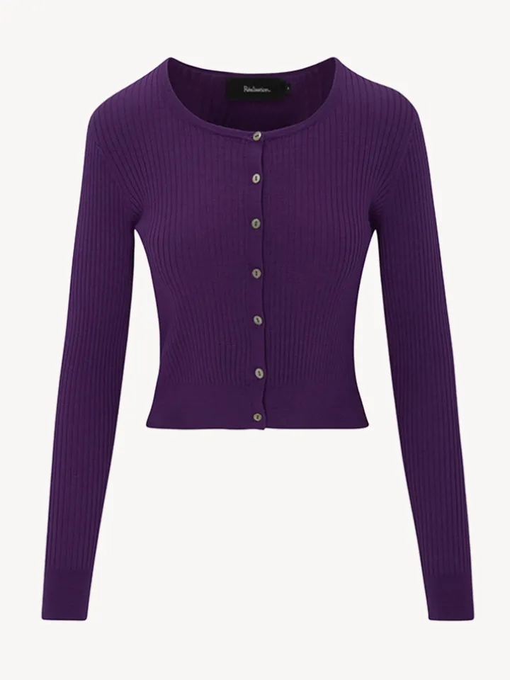 Réalisation Par Knitwear|Tops^The Winona Cardigan - Deep Purple DeepPurple
