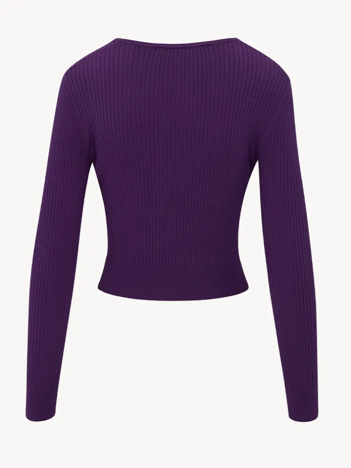 Réalisation Par Knitwear|Tops^The Winona Cardigan - Deep Purple DeepPurple