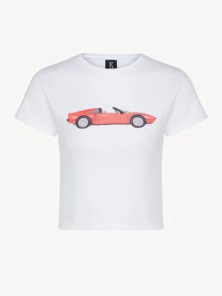 Réalisation Par Tees|Tops^Topless! Baby Tee - White